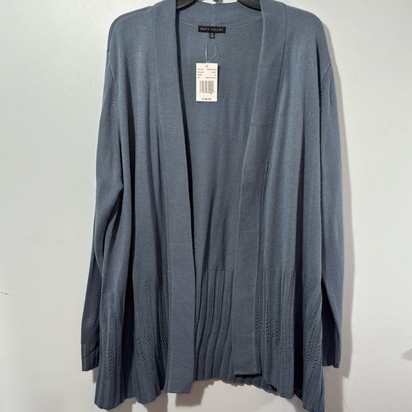 NWT Napa Valley Slate Blue Cardigan in Size 3X - Picture 2 of 11